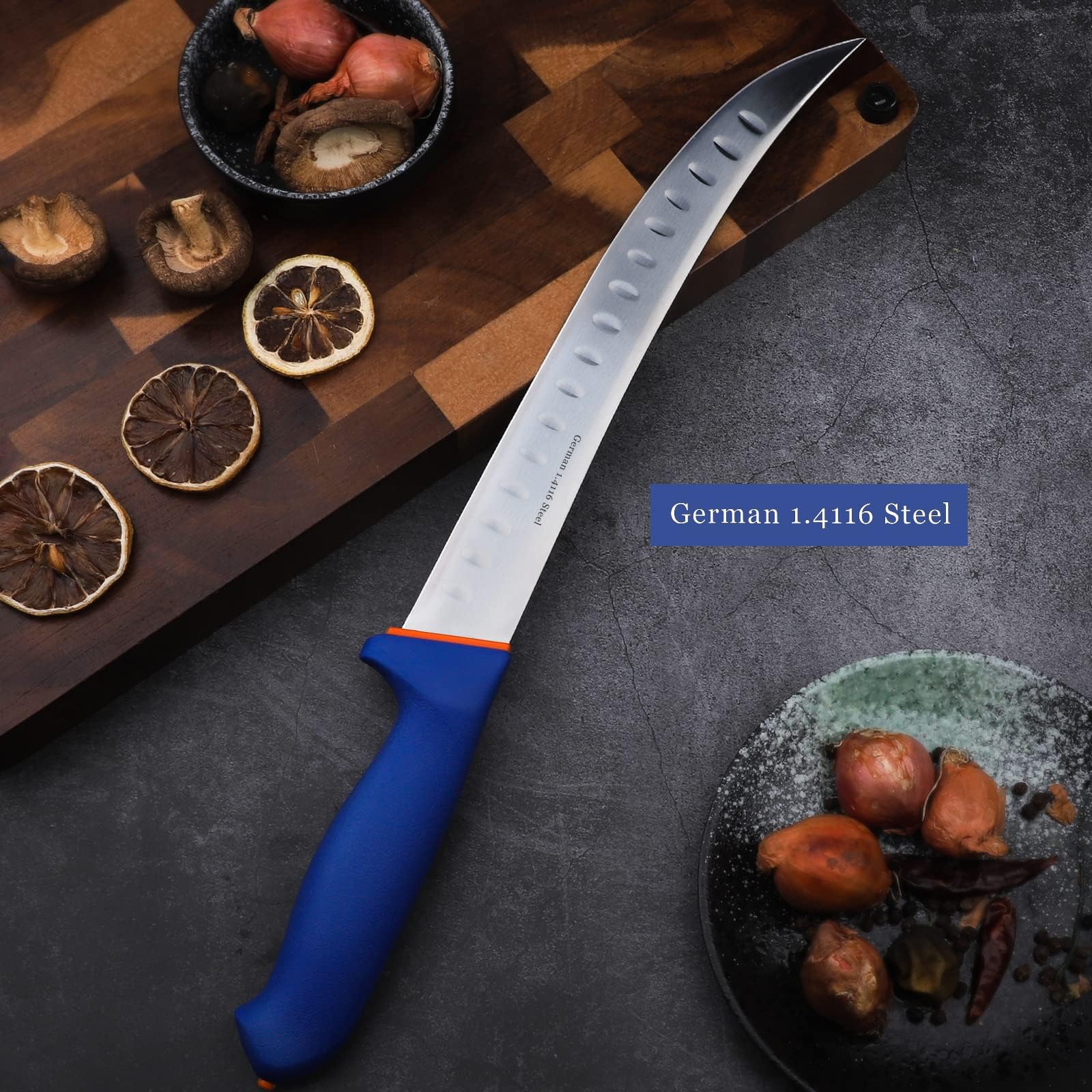 DRAGON RIOT Cuchillo chef profesional, cuchillo deshuesador, cuchillo jamonero para cortar carne