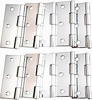 Vista 1 de Bisagra de puerta de acero inoxidable para muebles para el hogar, 10 unidades, 2.15 x 1.3 pulgadas
