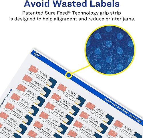 Miniatura 4 de Avery Etiquetas rectangulares transparentes brillantes con alimentación segura, 5 x 1.75 pulgadas, 400 etiquetas transparentes brillantes, etiquetas