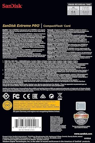 Miniatura 5 de SanDisk Extreme Pro - Tarjeta de memoria CompactFlash UDMA 7 hasta 160 MB  s , Negro