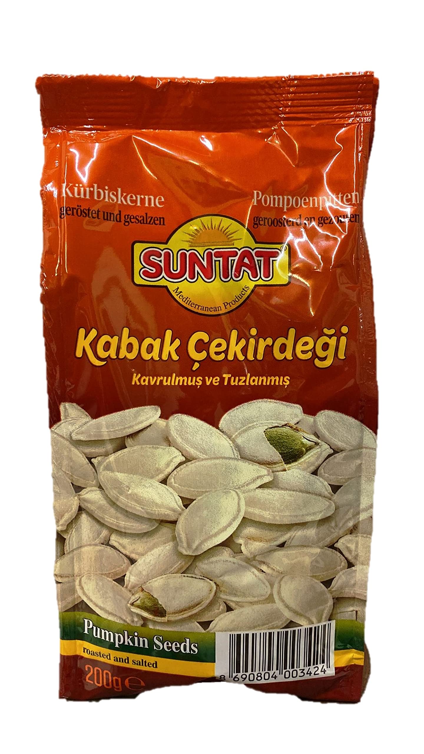 SUNTAT Kürbiskerne ungeschält geröstet & gesalzen 4er Pack (4 x 200 g Packung)