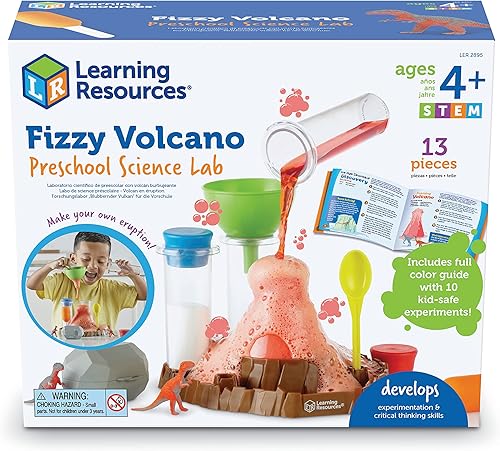 Miniatura 8 de Learning Resources Kit de ciencia de volcán efervescente - 13 piezas, a partir de 4 años, juguetes STEM preescolares para niños, experimentos