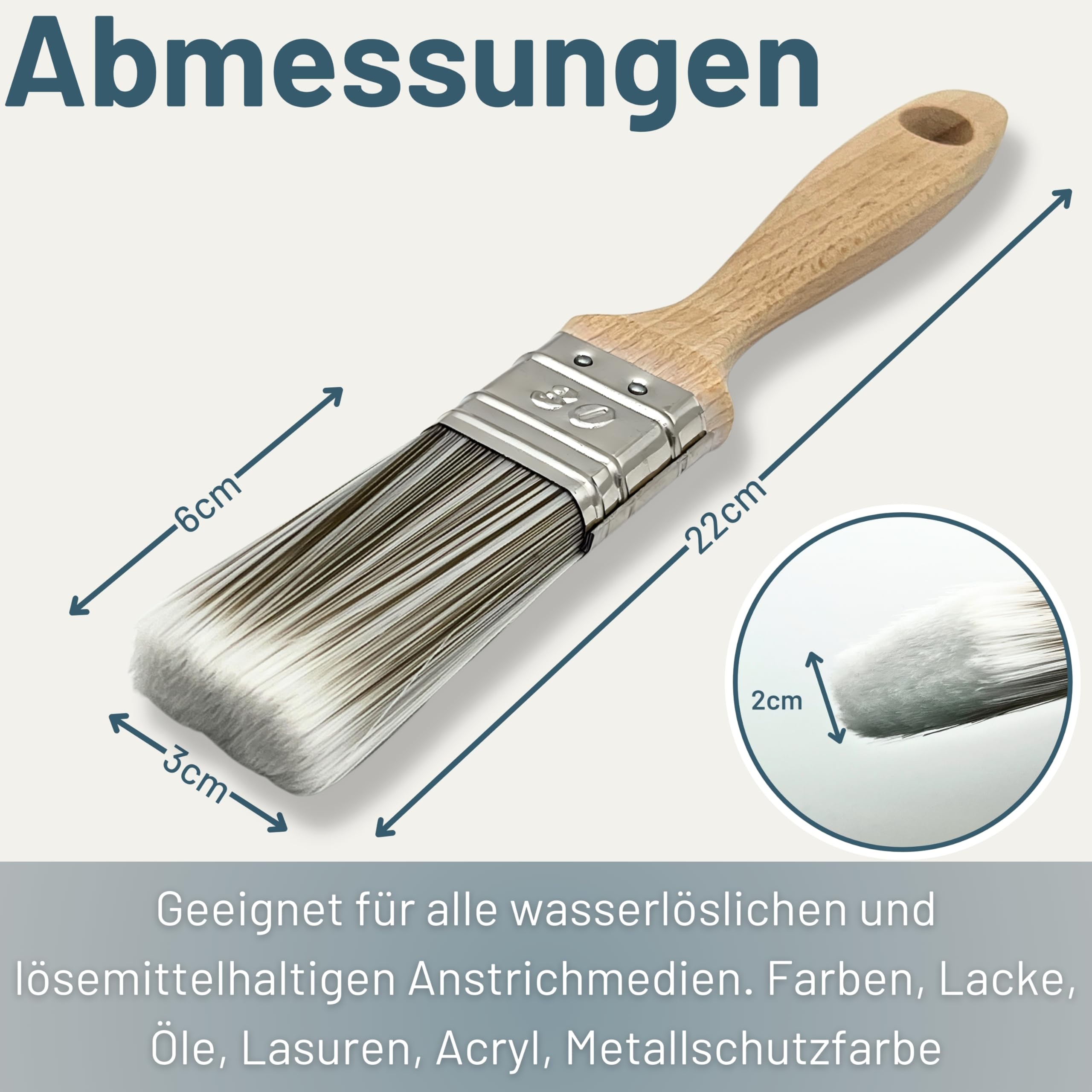 ORGAFLIX Premium Vlakstreek Set 100mm 50mm 30mm | Geen borstelverlies - Borstelkwast, Lakkwast Hout buiten, Vlakkwast, Schilderskwast, Meubelverf, schilderen, Platte kwast