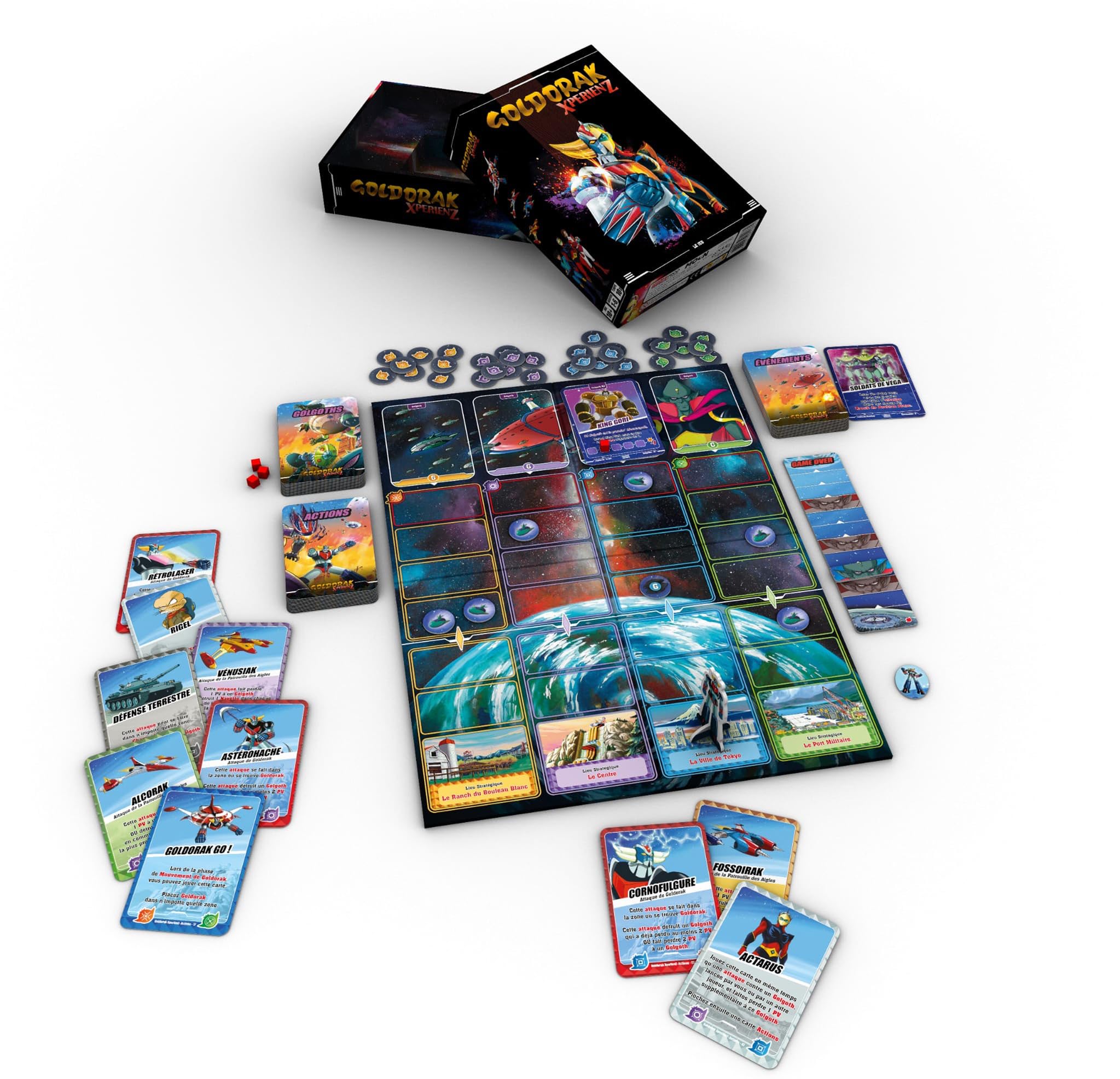 Goldorak XperienZ - Le Jeu | Jeu de société | Jeu de plateau | Goldorak | Ufo Robot Grendizer | Entre amis et en famille | Coopératif | Stratégie | Licence officielle | Animés de notre enfance