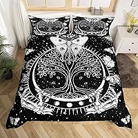 Vista 30 de Funda de edredón de vacas de las tierras altas tamaño Queen, funda de colcha con temática de granja retro occidental con animales salvajes y 2