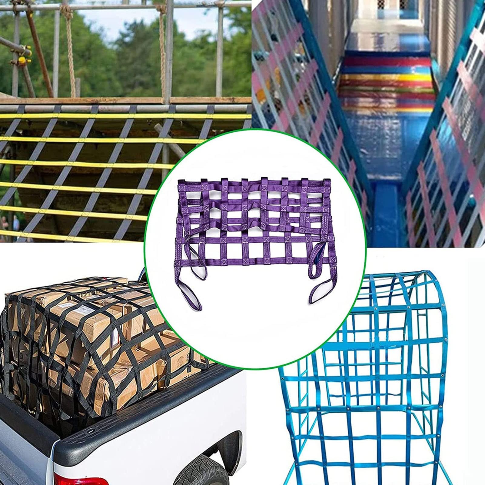 Generisch Schwerlast-Hebenetz – LKW-Ladungssicherungsnetz, reißfeste Materialtransportgurte, anpassbares Kletter- und Treppensicherungsnetz für sicheren Gütertransport