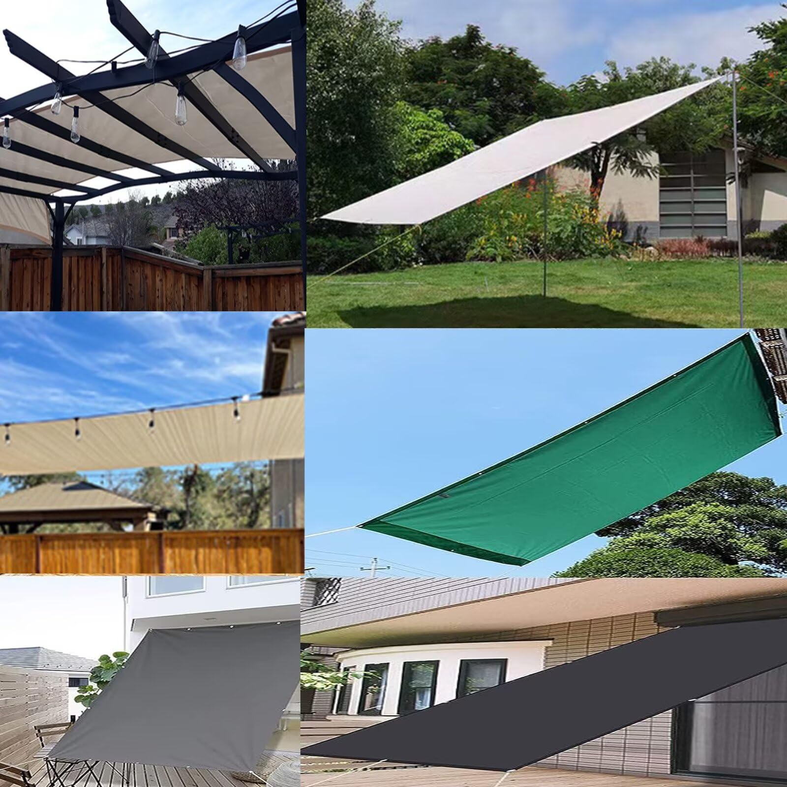 sonnensegel terrasse Wasserdicht Groß Klein Mini Balkon Windschutz Winterfest Segeltuch für Garten Terrasse Balkon Sonnenschutz Fuer