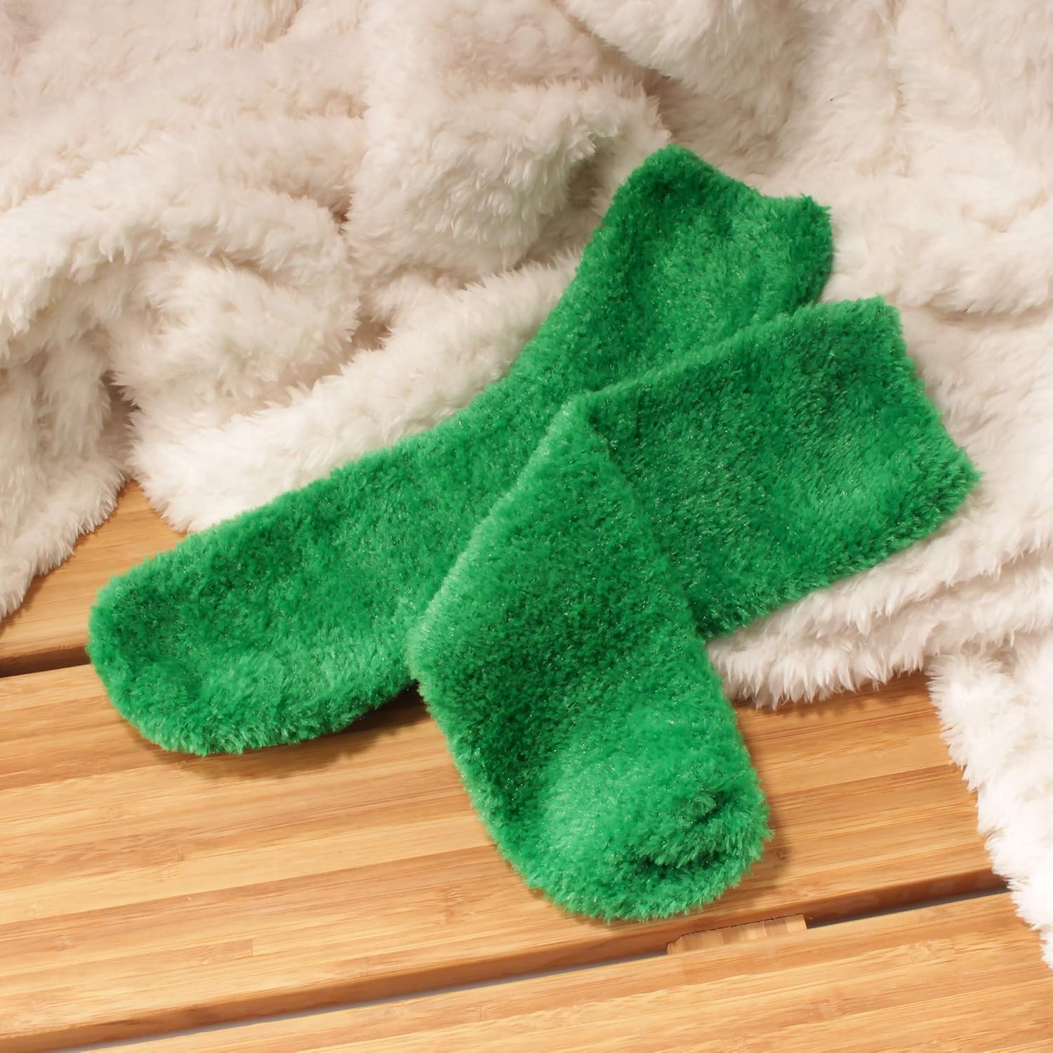 BambooMN Women's Super Soft and Cozy Feather Light Fuzzy Socks - Multiple Color Options