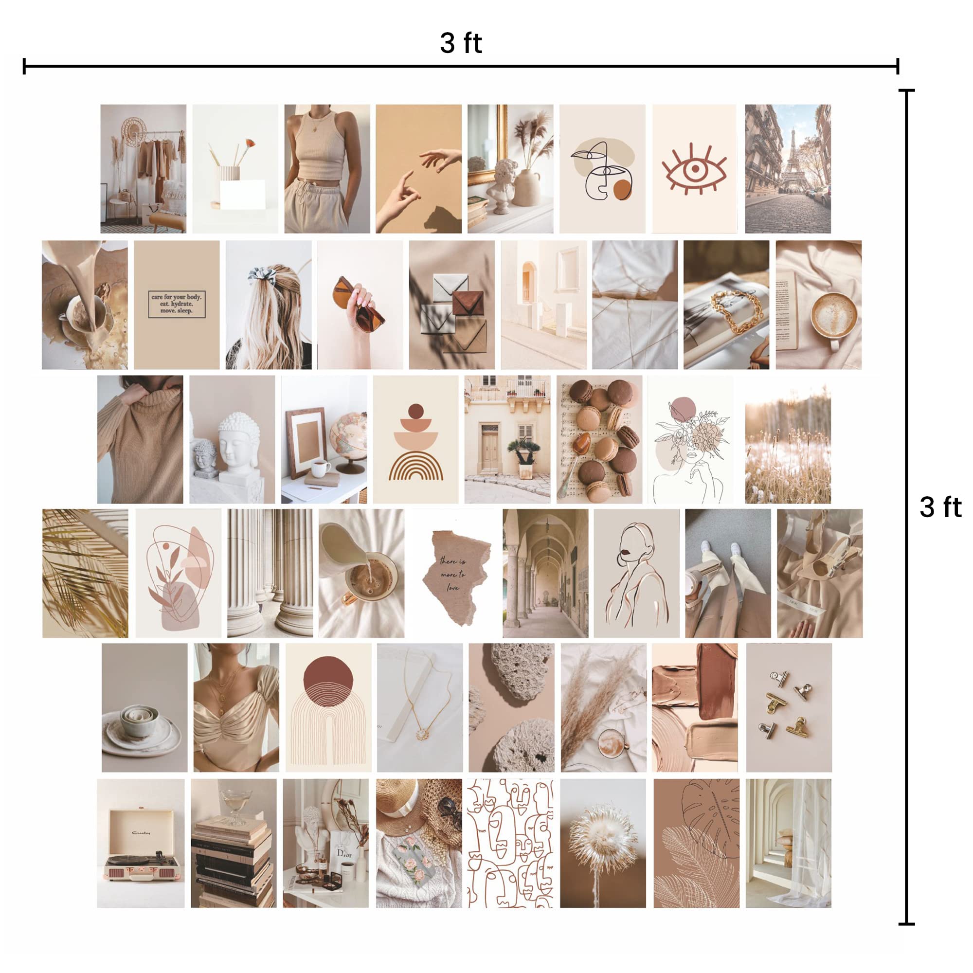 POSEY Wall Collage Kit 4x6 Inch 50 Picture Collage Wall Kit Photo