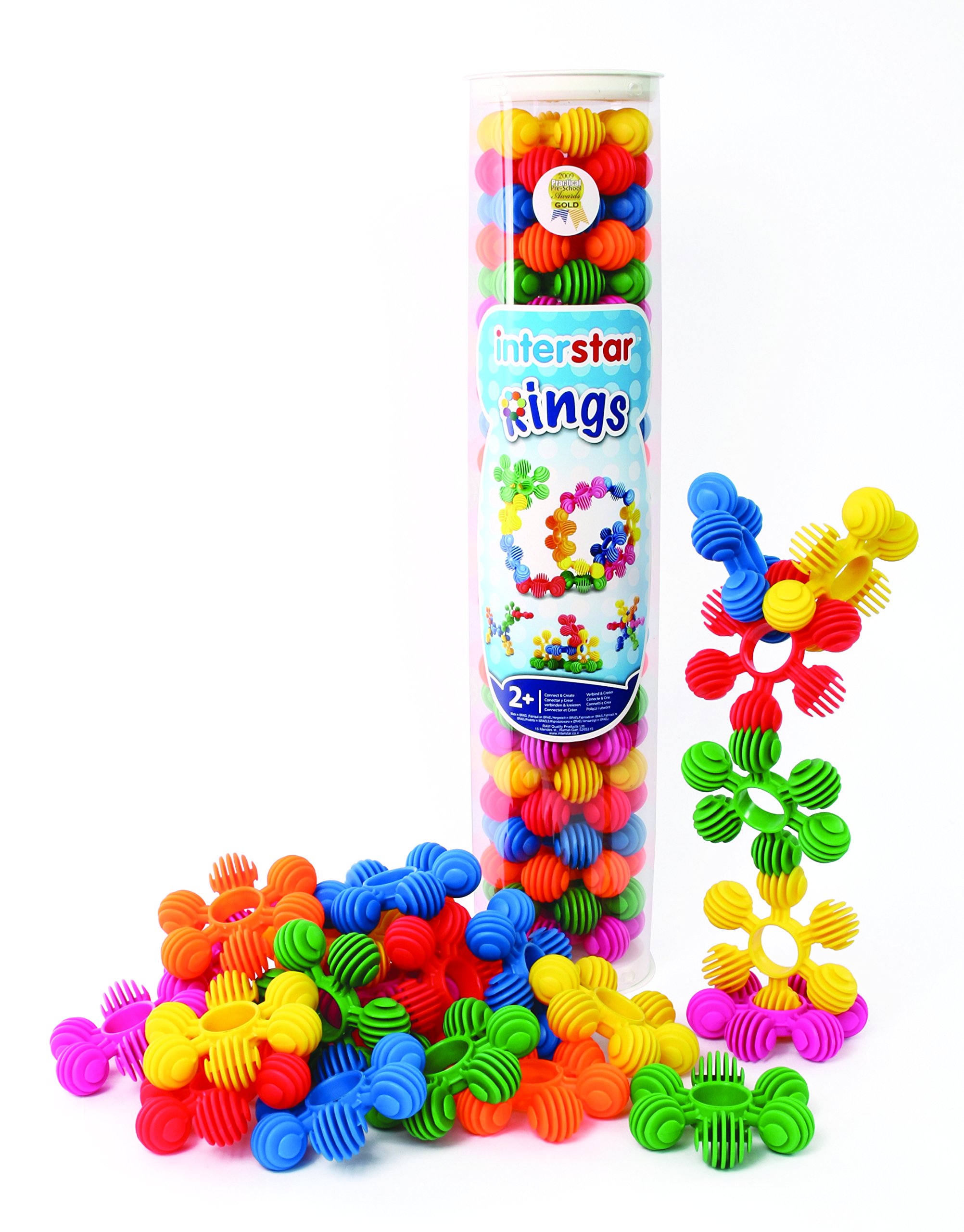 BSM Interstar-Tubo Rings Gioco di Costruzione Prima Infanzia, Colore 24 Pezzi, Norme, in 01024T