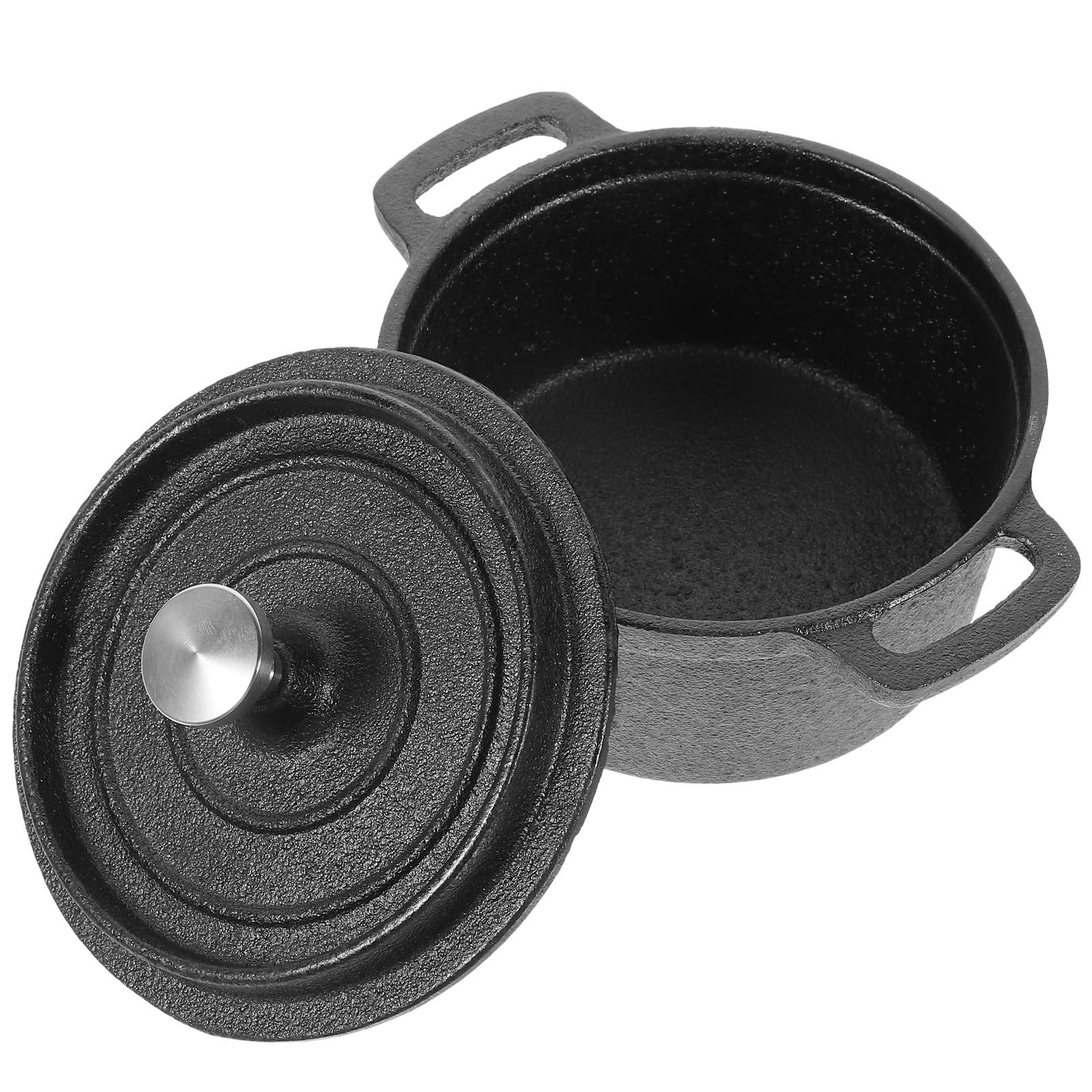 Pot de lait noir résistant chaleur et usure avec double poignées ergonomiques