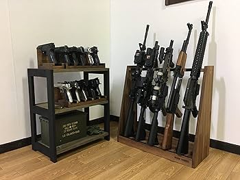 Amazon.co.jp: WOOD WORKS 日本製 ライフルスタンド 5丁掛