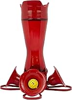 Perky-Pet 203CPBR Pinchwaist Hummingbird Feeder, Red Glass