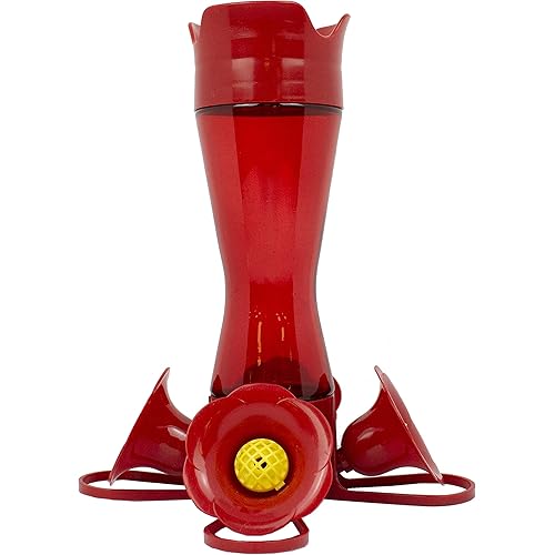 Perky-Pet 203CPBR Pinchwaist Hummingbird Feeder, Red Glass