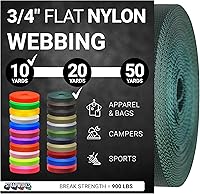 Vista 41 de Strapworks Rollo de correa de nailon resistente de 3/4 pulgadas para cinturón, mochila, eslinga, collar, correa, correas y más, 10, 20 o 50 yardas