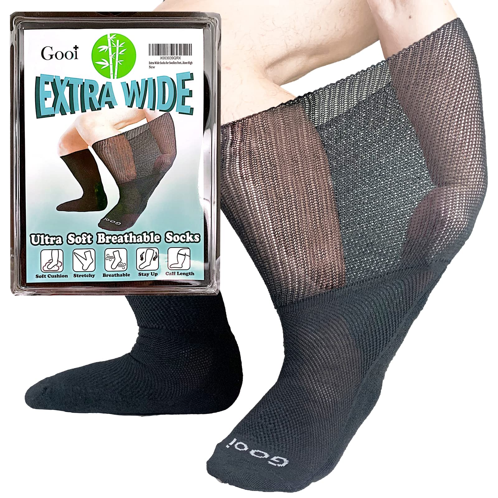 Buy Extra Wide Socks for Swollen Feet Soft Stretches up to 30