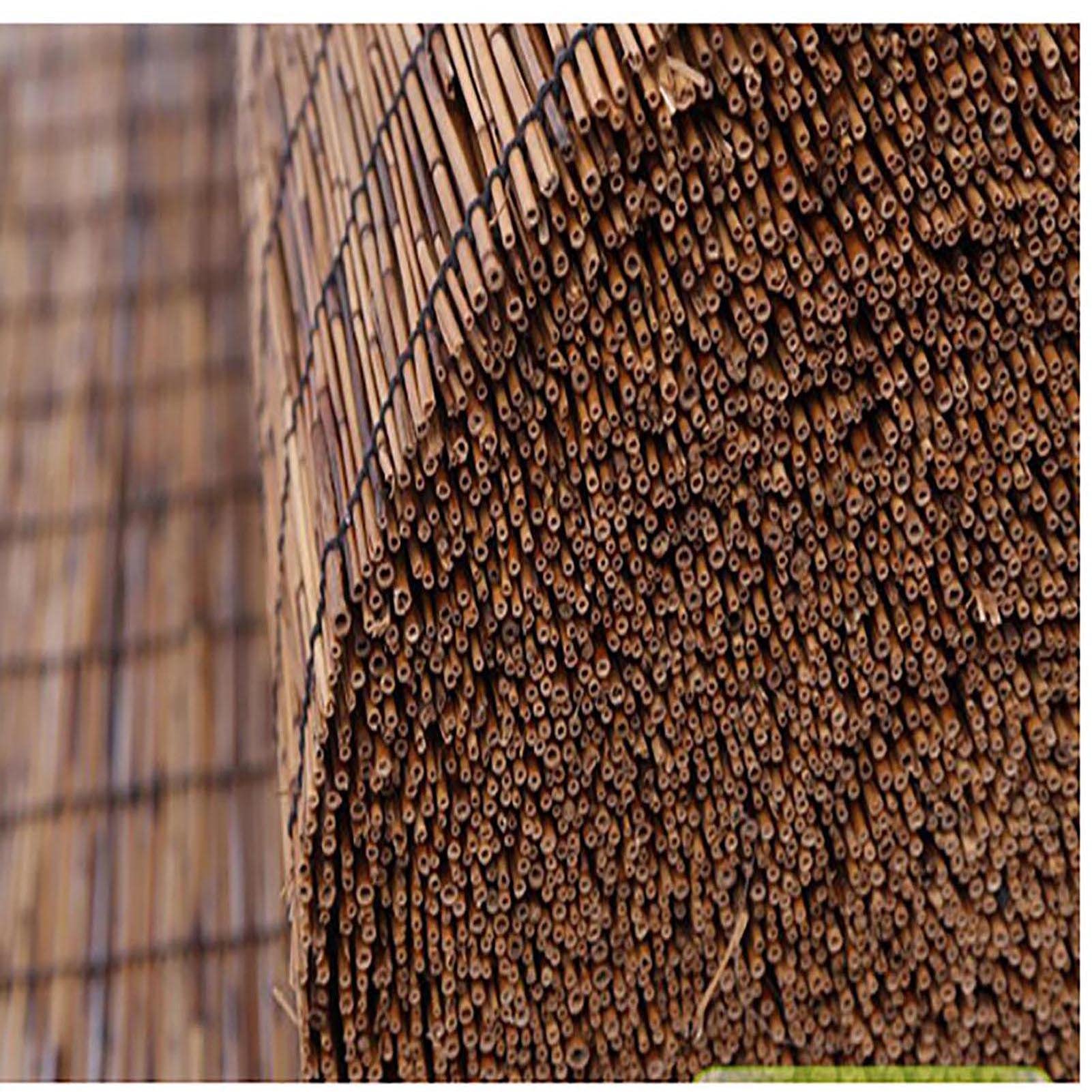 Bambus-Balkon-Sichtschutzzaun-Rolle für den Außenbereich, Gartendekoration, 1,2 m hoch, Verdunkelung, Schilf-Wandverkleidung, ideal für Wohnung, Terrasse, Galeriewand und mehr, 60 cm hoch