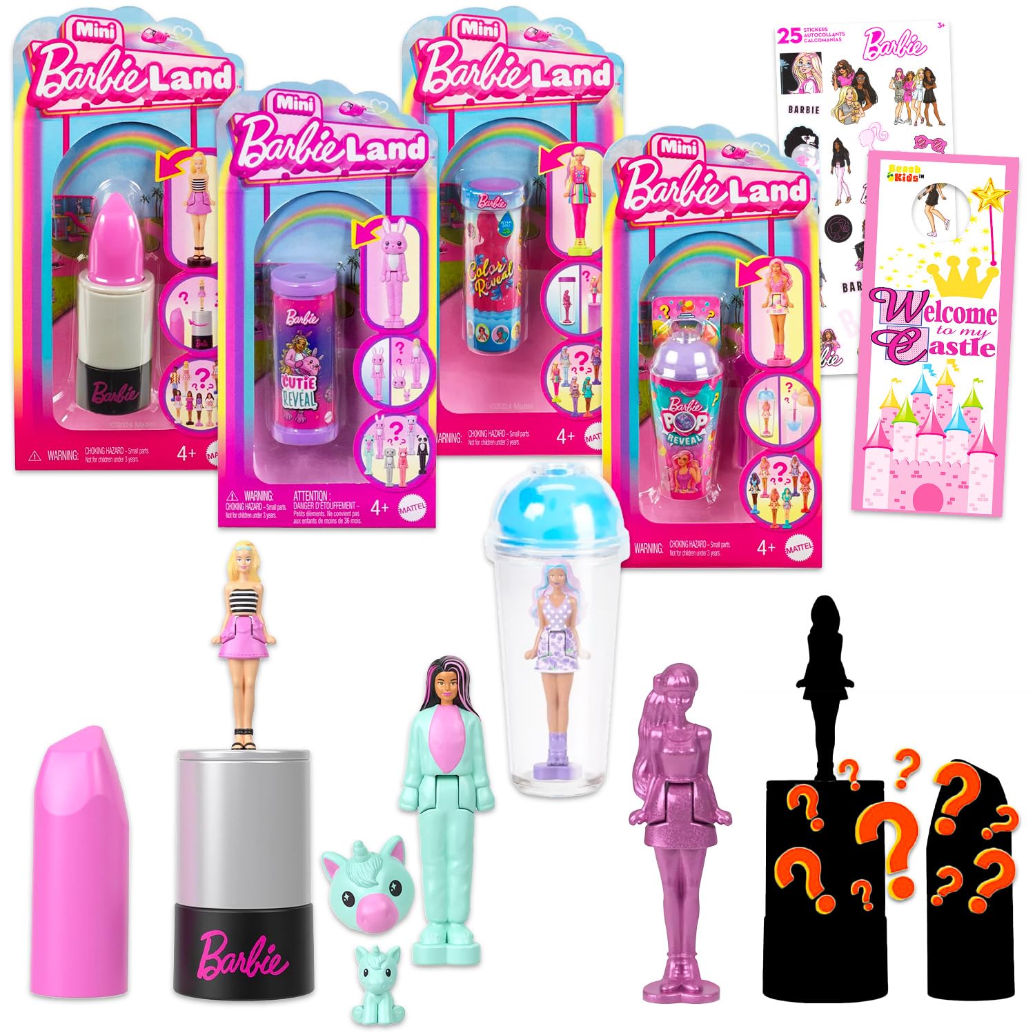 Barbie Dolls Land Color Reveal Mermaid Series Doll Case Of 16