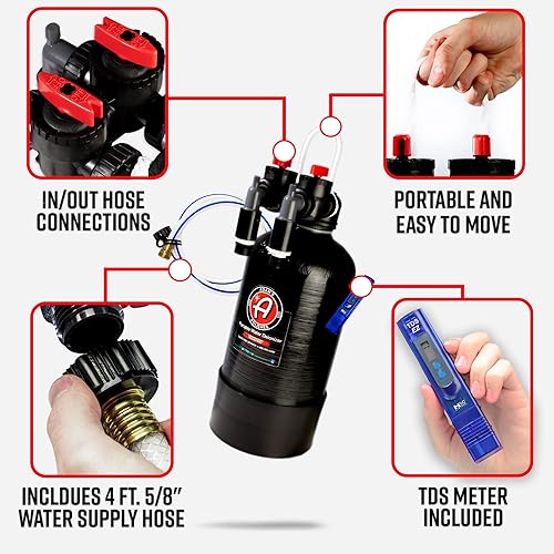 Miniatura 2 de Adam's - Desionizador de agua portátil sin manchas - Elimina manchas de agua, enjuague impecable detalles sin contacto - Fácil de usar se fija a la