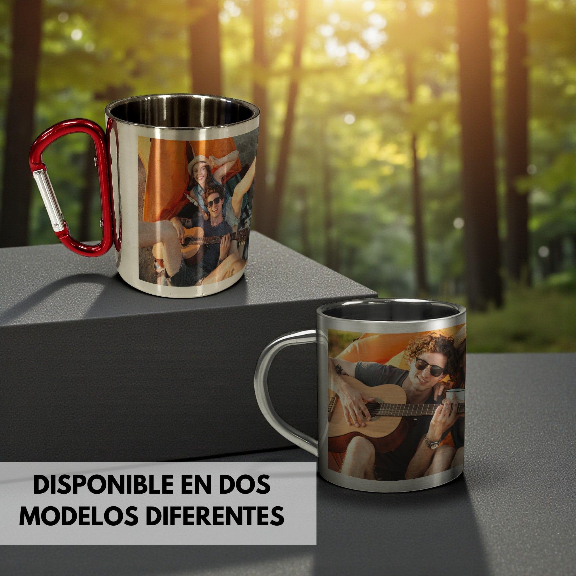 Personalisierte Camping Tasse Tasse de Edelstahl. Personalisiert mit Foto  und Text. Metallbecher. Climbing Mug. 300 ml : Amazon.de: Kche, Haushalt &  Wohnen