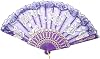 TrendBox Elegant Vintage Retro Flower Rose Lace Handheld Chinese Folding Fan for Dancing Ball Parties Ladies - 1 Set (10 Colors)
