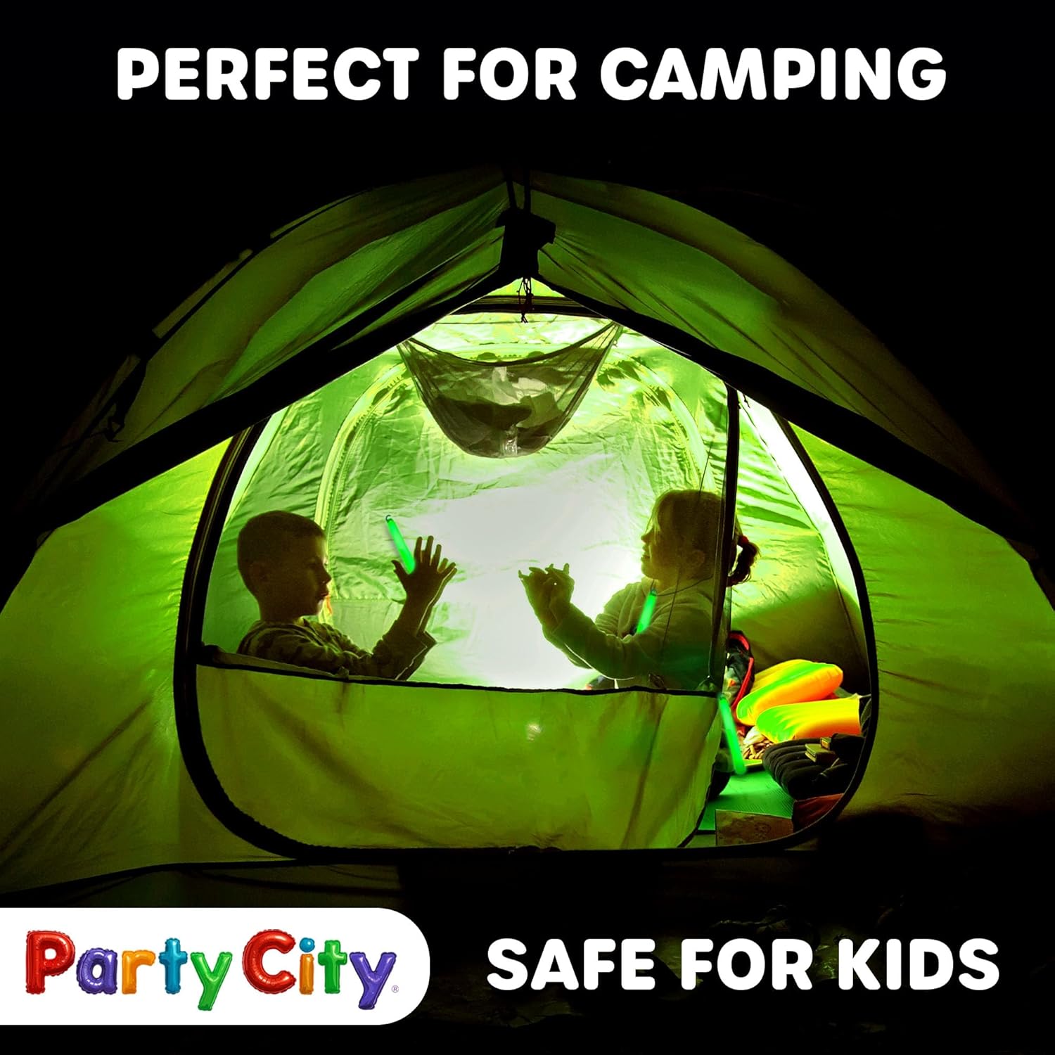 Party City Green Glow Sticks Bulk Pack 6”- 12pk Glow in the Dark Sticks for Kids, Waterproof Camping Survival Ultra Bright Emergency Light Stick with String, Neon Glowsticks Party Supplies Favors - Image 5