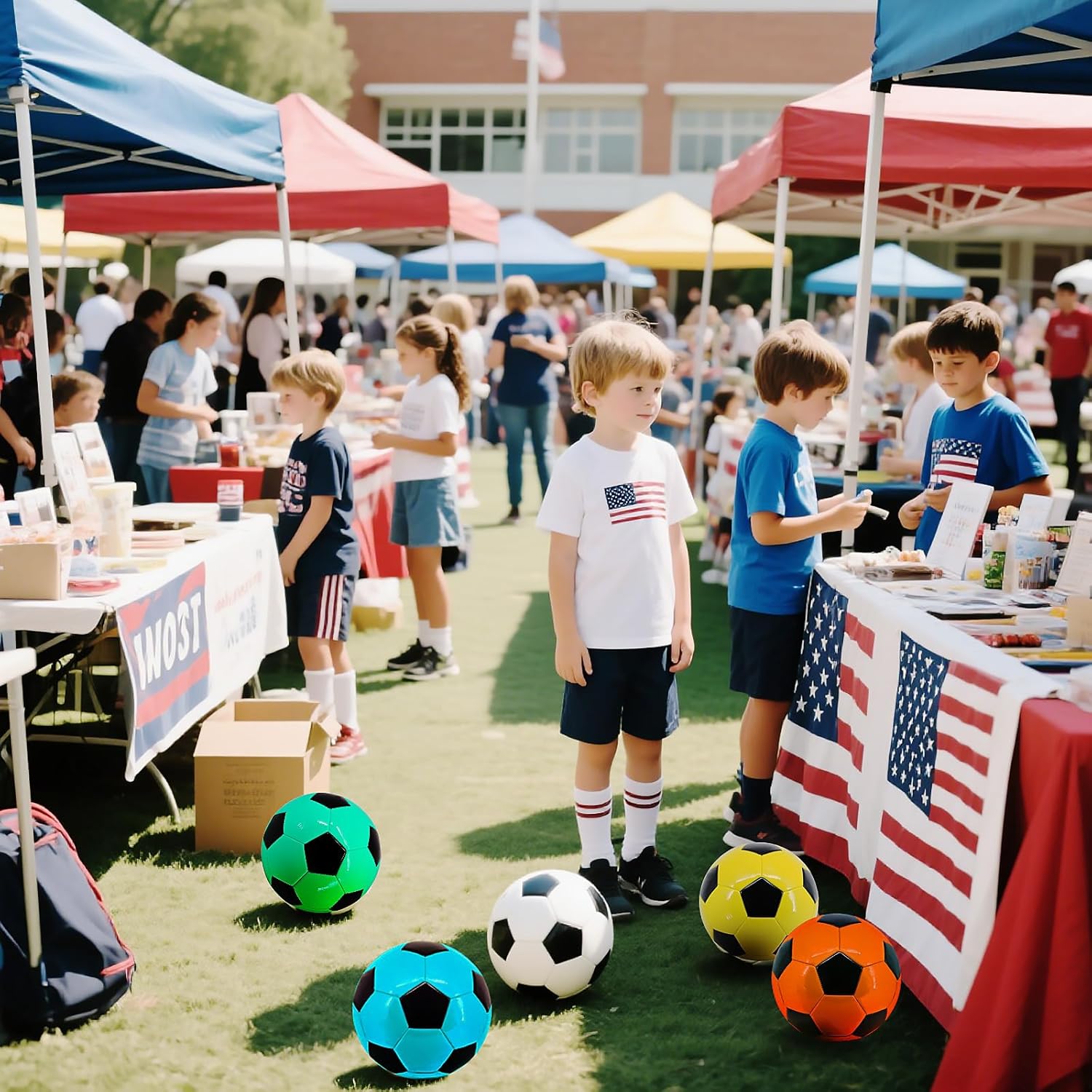 Soccer Ball Size 3 4 5 Kid Youth Adult for Fun Wear Resistant Leather Come with Inflator Training Practice Child Toy Balls Gift School Football Competition - Image 9