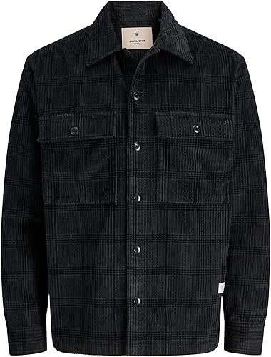 JACK & JONES Jprbluwill Corduroy L/S - Camiseta de Manga Corta, Volcanic Ash, M