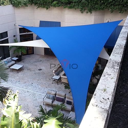 Miniatura 5 de Patio Paradise - Toldo triangular de 8 x 8 x 8 pies, para sombrilla de sol, para patio, pérgola, tela para bloquear la luz solar, cubierta de toldo