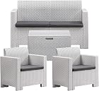 Foto di BICA 9067 Set Nebraska Salottino 4 Posti, Bianco, 281 x 155 x 79 cm