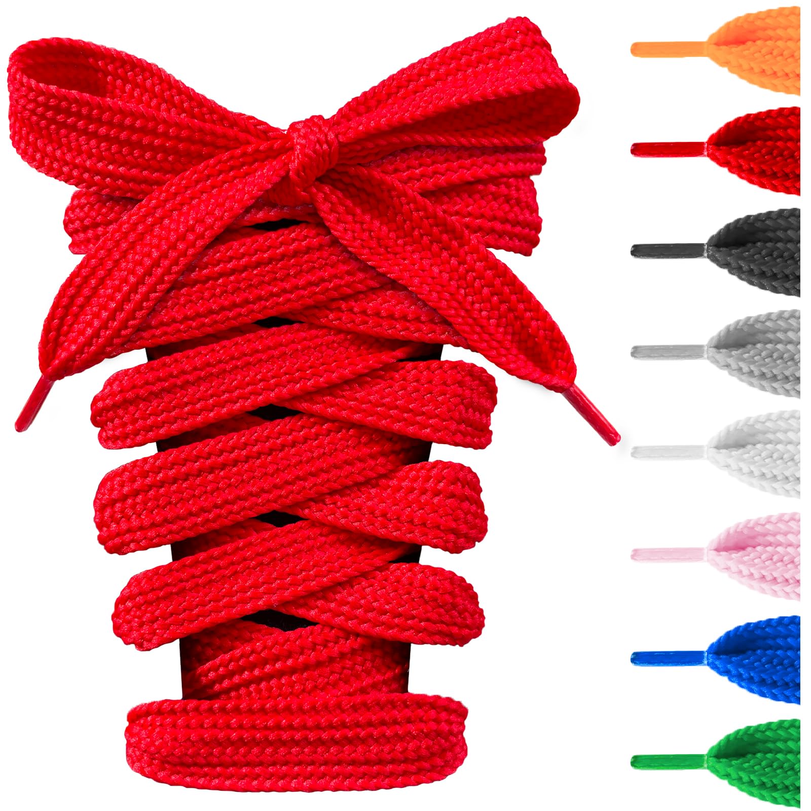 UamGlsob 2 Pairs 16MM Fat Shoe Laces for Sneakers, 5/8" Wide Thick Jumbo Chunky Shoelaces Replacement Strings