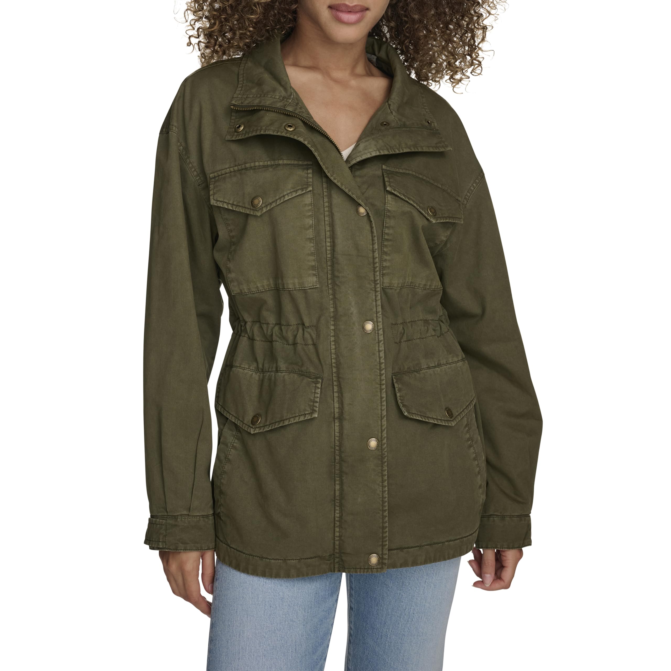 

                                                    Levi's Women's 4-Pocket Stand Collar Military Jack