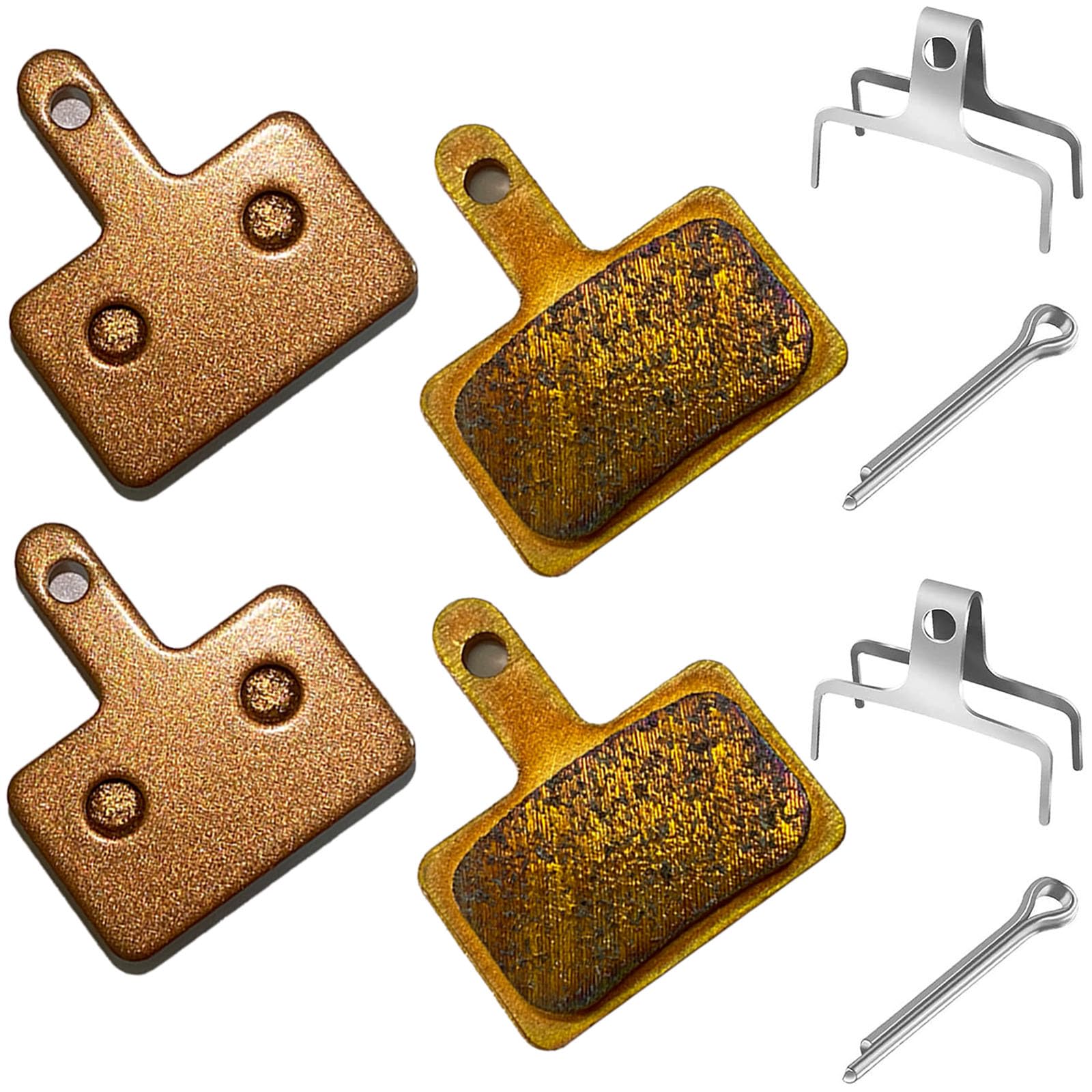 Sintered Brass Bike Brake Pads High Performance Bicycle Brake Pads for Shimano MT200, Mountain Bike Disc Brake Pad, Bike Brake Pads Fit for TRP/Tektro/Shimano Deore B01S M315 M415 M525 M515,4 Pair