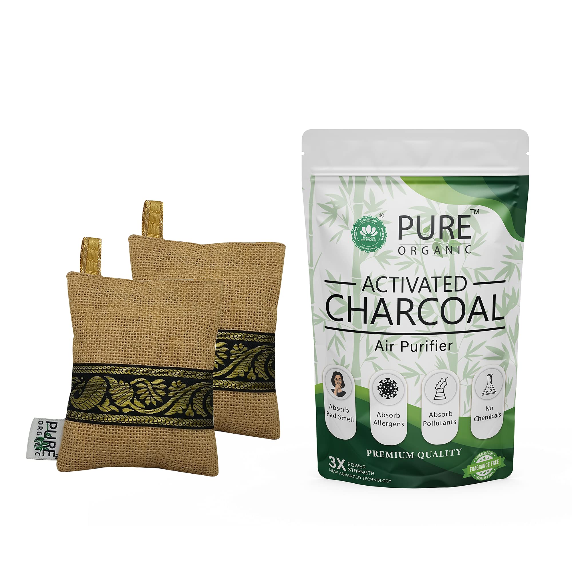 Pure Organic Activated CHARCOAL Non-Electric Air Purifier Deodorizer | Dehumidifier for Home, Car, Wardrobe, Fridge, Shoe Rack, Bathroom, Kitchen 250 gram pack of 1-image-19