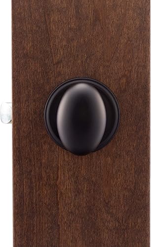 Miniatura 2 de Copper Creek EK2020BC - Pomo para puerta de huevo, función de paso, 1 paquete, en color negro