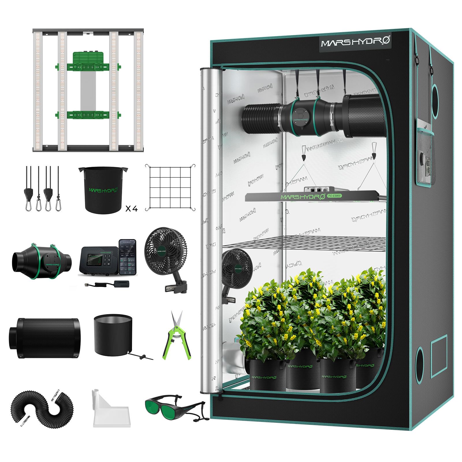 Mars Hydro 3x3 Smart Grow Tent Kit