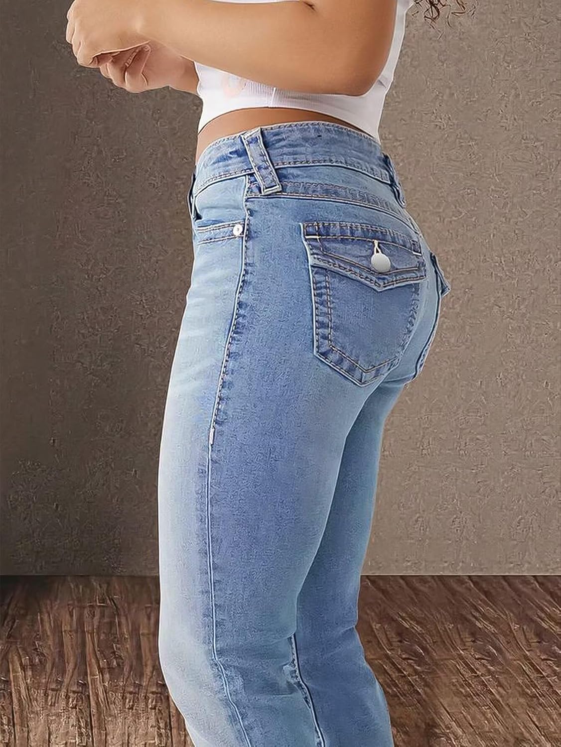 Flamingals High Waist Boot Cut Jeans for Women Flare Denim Pants image 5