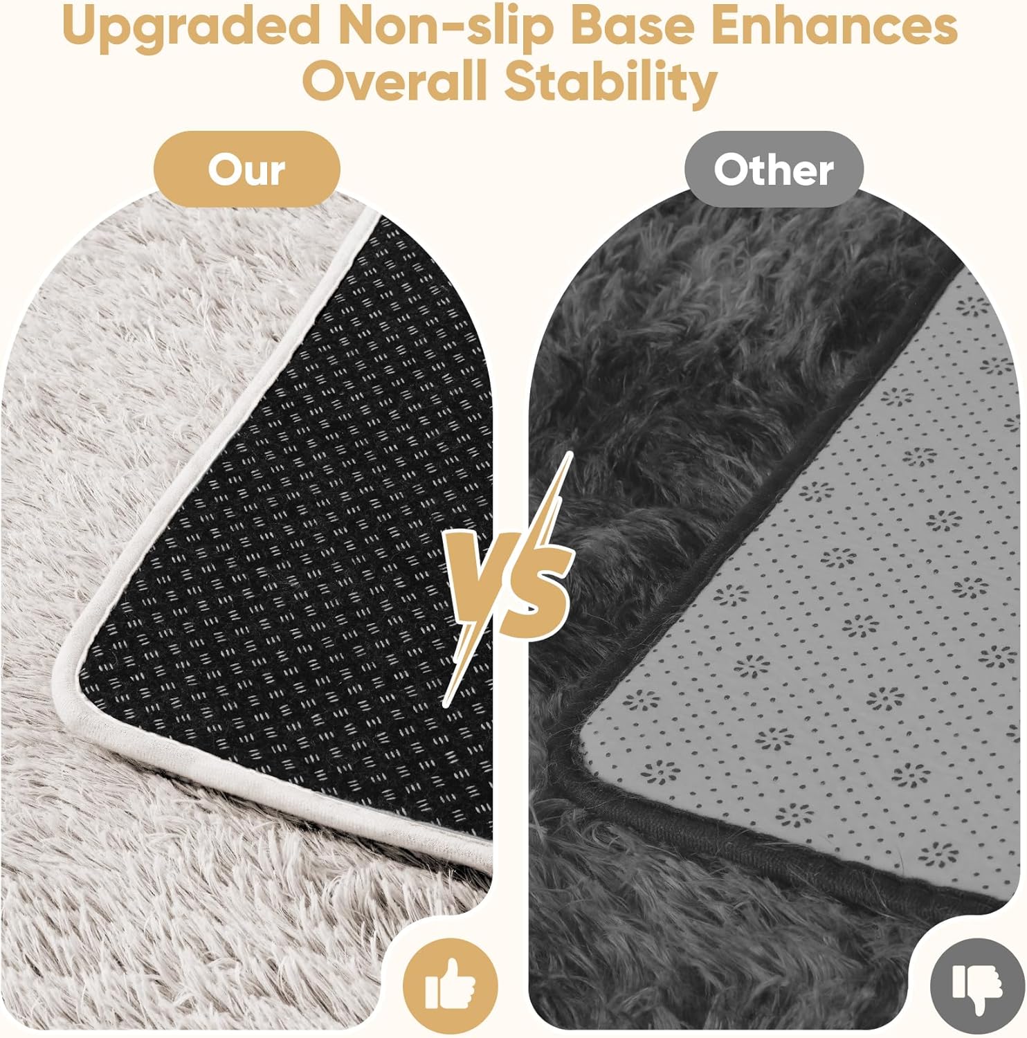 Area Rug for Living Room Bedroom: 4x6 White Soft Fluffy Shag Upgrade Non-Slip High Pile Carpet Large Fuzzy Plush Indoor Floor Decor Shaggy Rug for Kid Boys Girls Dorms Playroom Nursery Modern Home