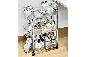 3-Tier Acrylic Storage Rolling Cart: Unveil Organized Bliss