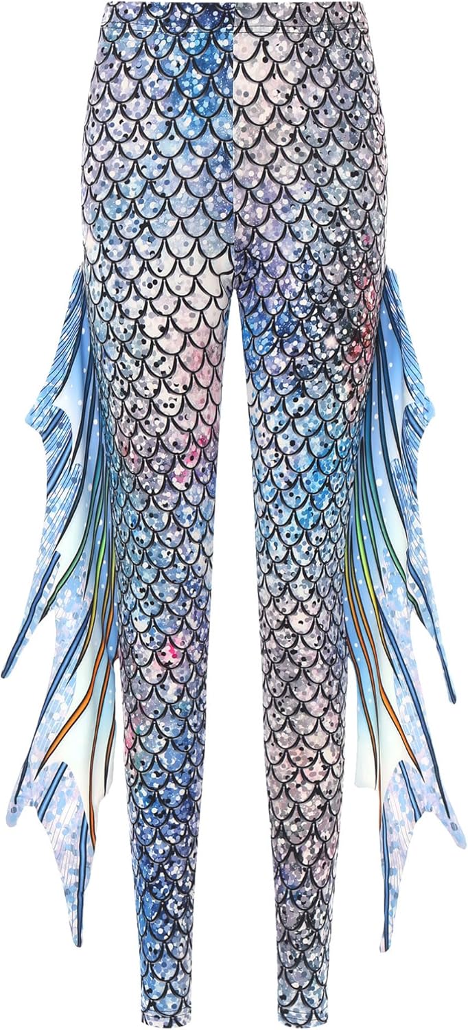 Zeemeerminkostuum voor dames, elegant met glanzend schubbenpatroon