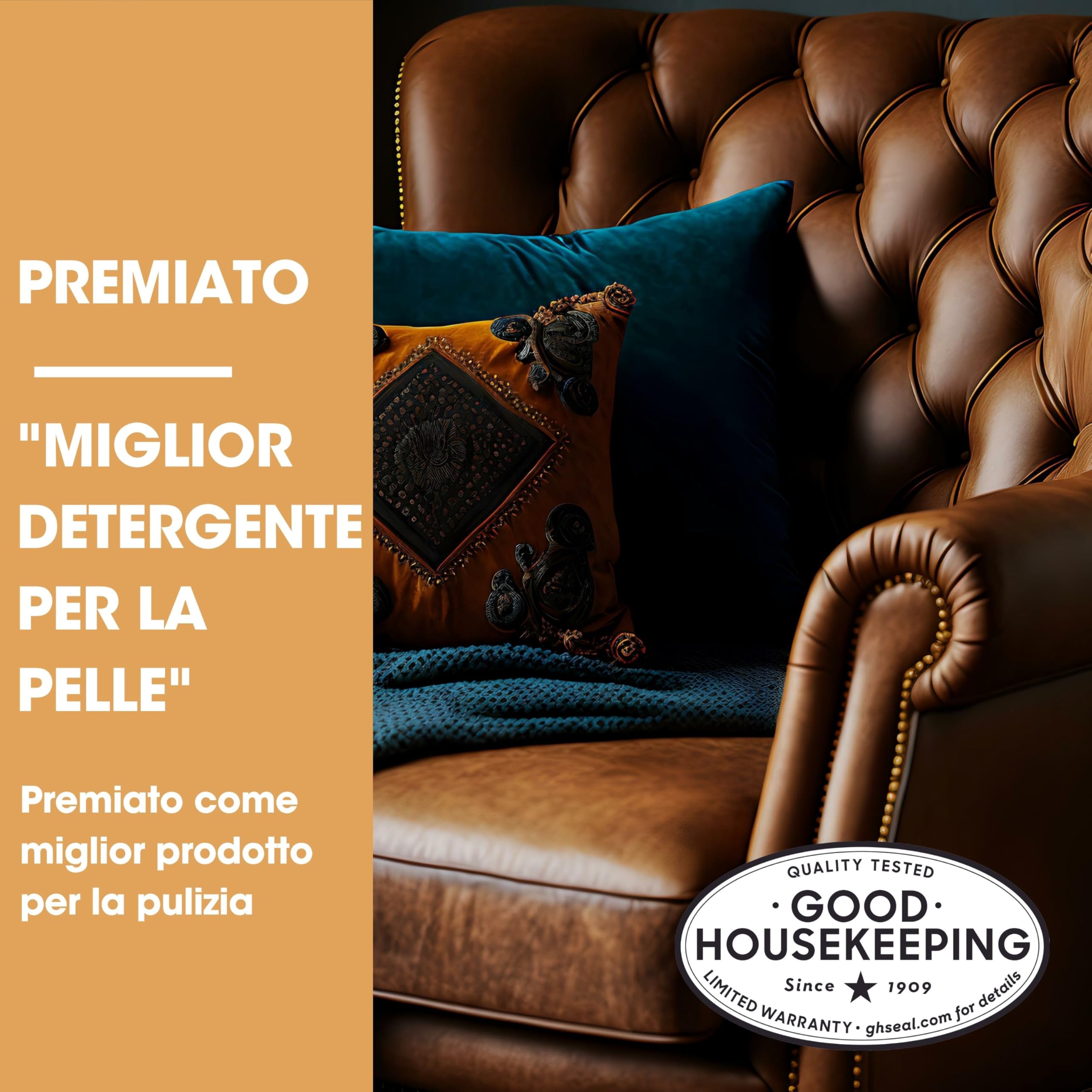 Furniture Clinic Kit completo per la cura della pelle/Detergente per pelle e crema protettiva per divani, sedili auto/Include 500ml e 500ml di Balsamo per la pelle pulizia ultra, spugne