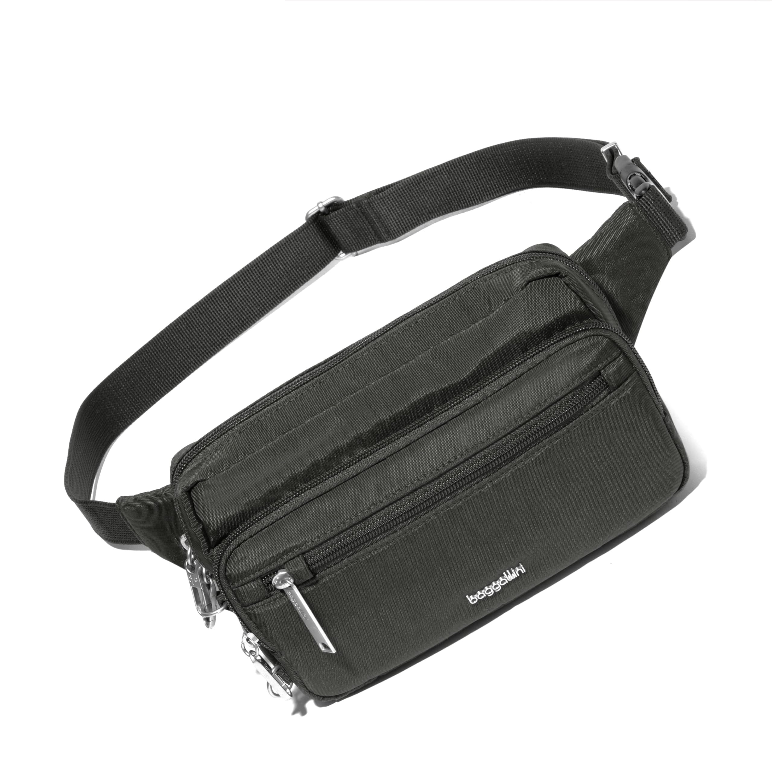 Baggallini Women's Securtex Anti-Theft Belt Bag, Charcoal, One Size