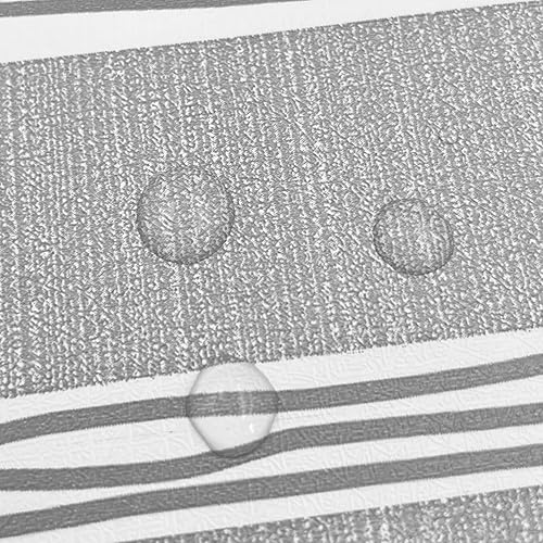 Miniatura 13 de Yifely Etiqueta engomada autoadhesiva de la encimera del trazador de líneas del estante del papel de los muebles a rayas blancas negras 17x