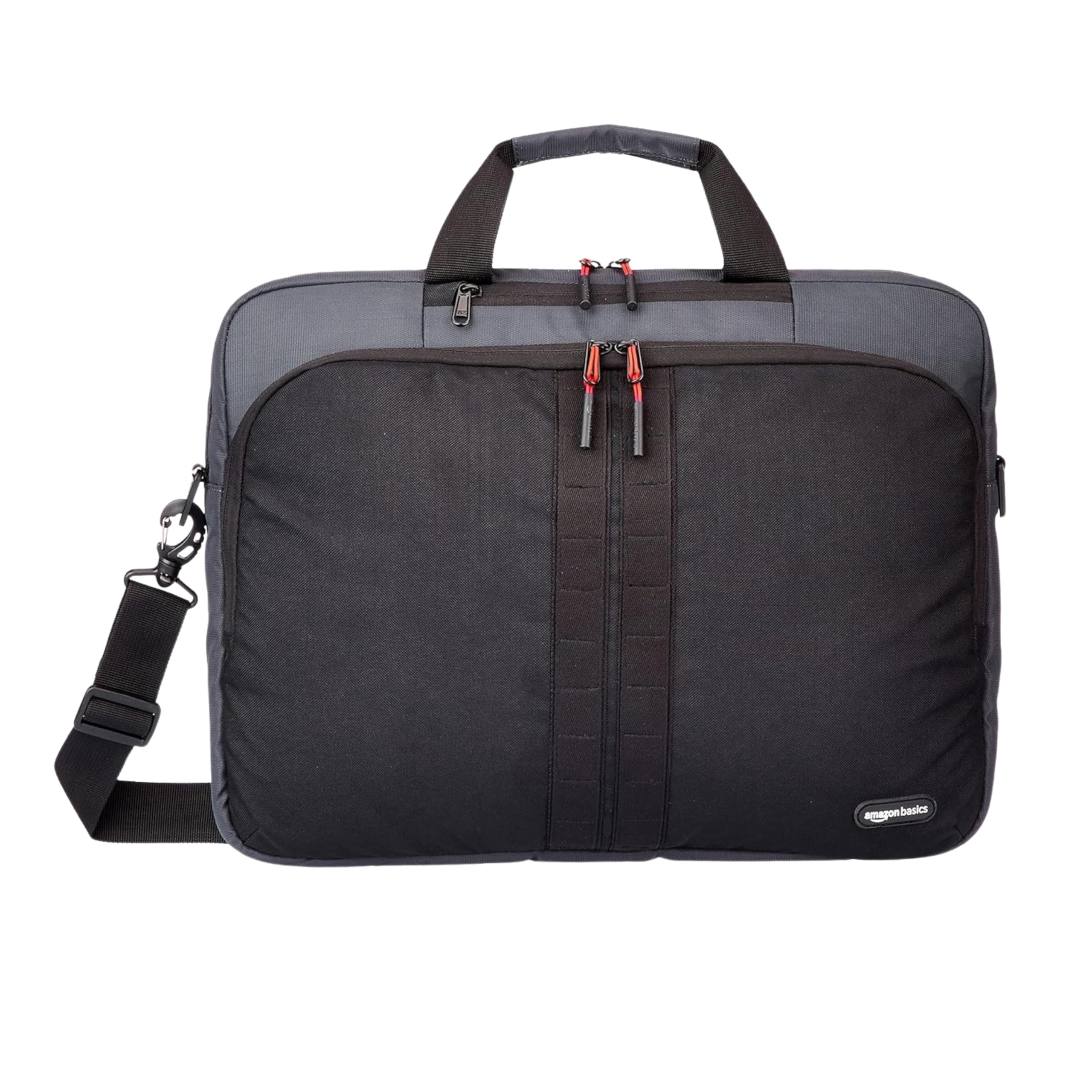 AmazonBasics Pilot Laptop Briefcase | Unisex-Adult Modern-Messenger (Black Grey) (B0D8BPCWJZ) Amazon Price History, Amazon Price Tracker