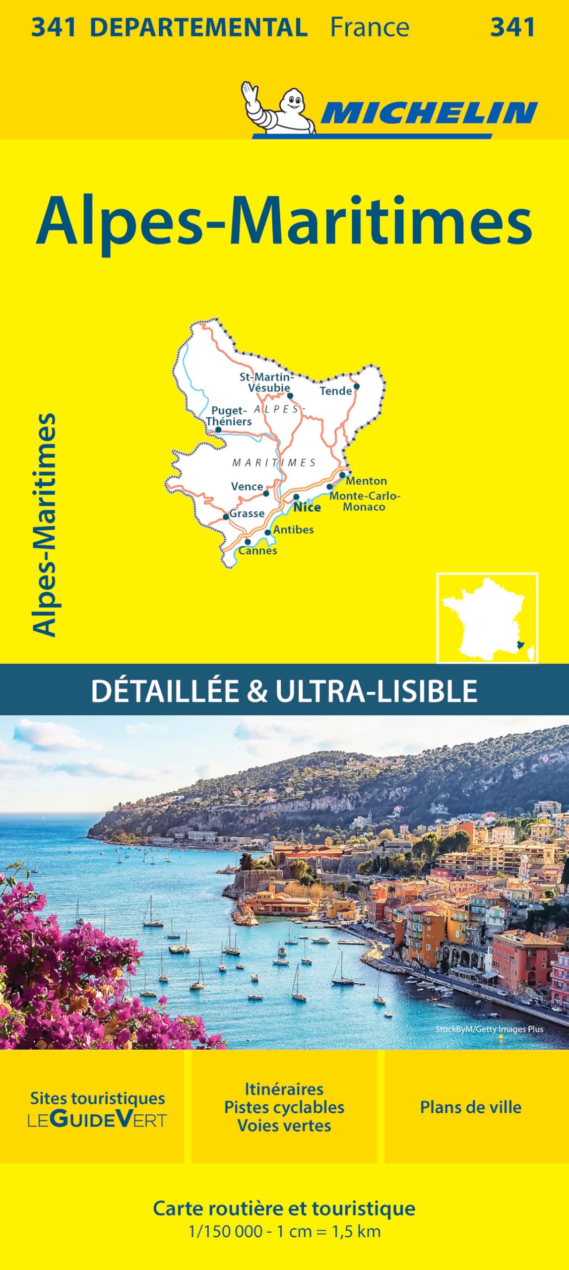 Alpes-Maritimes - Michelin Local Map 341 by Michelin SHEET MAP 9782067202436