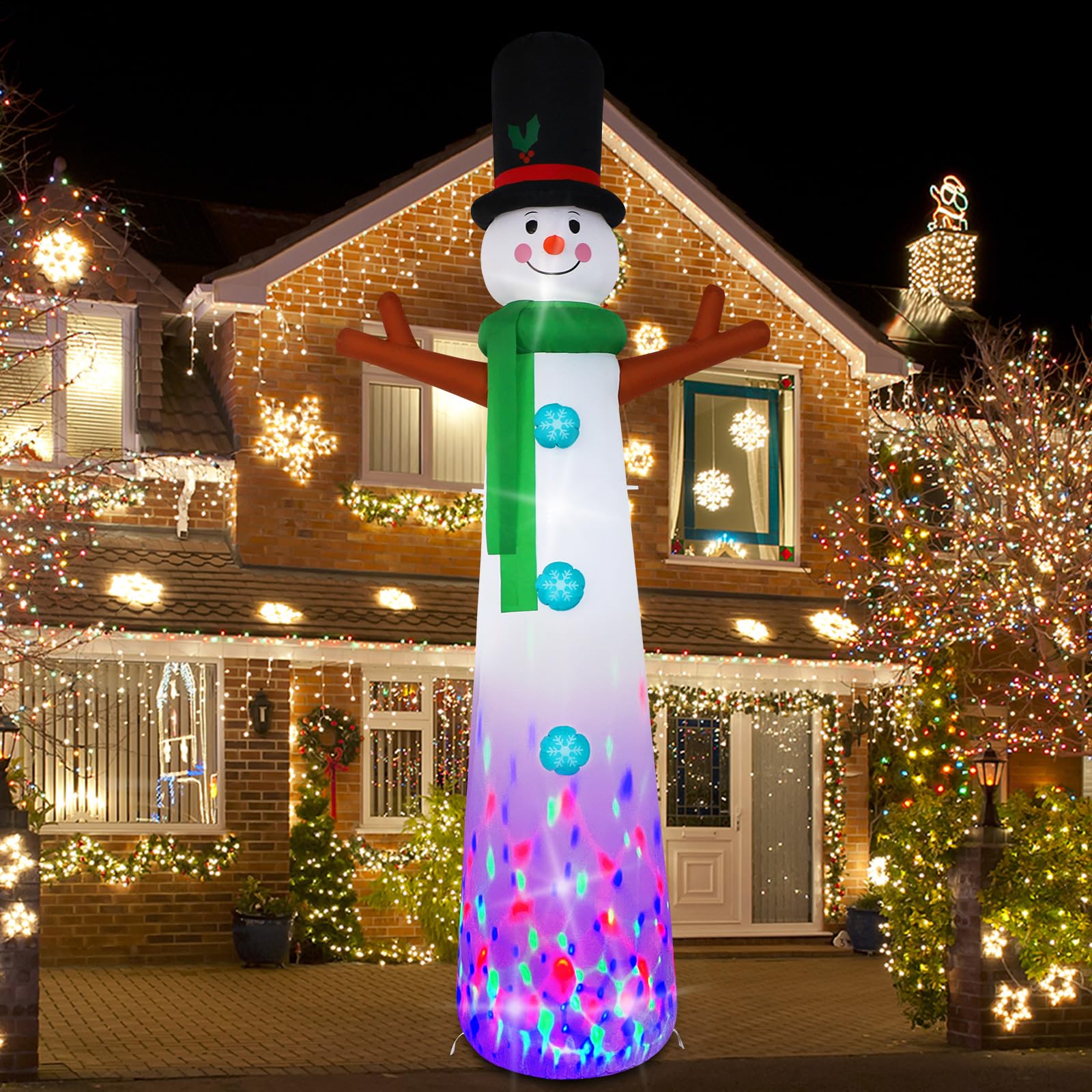 Noël gonflable 12ft mince bonhomme de neige ornement...