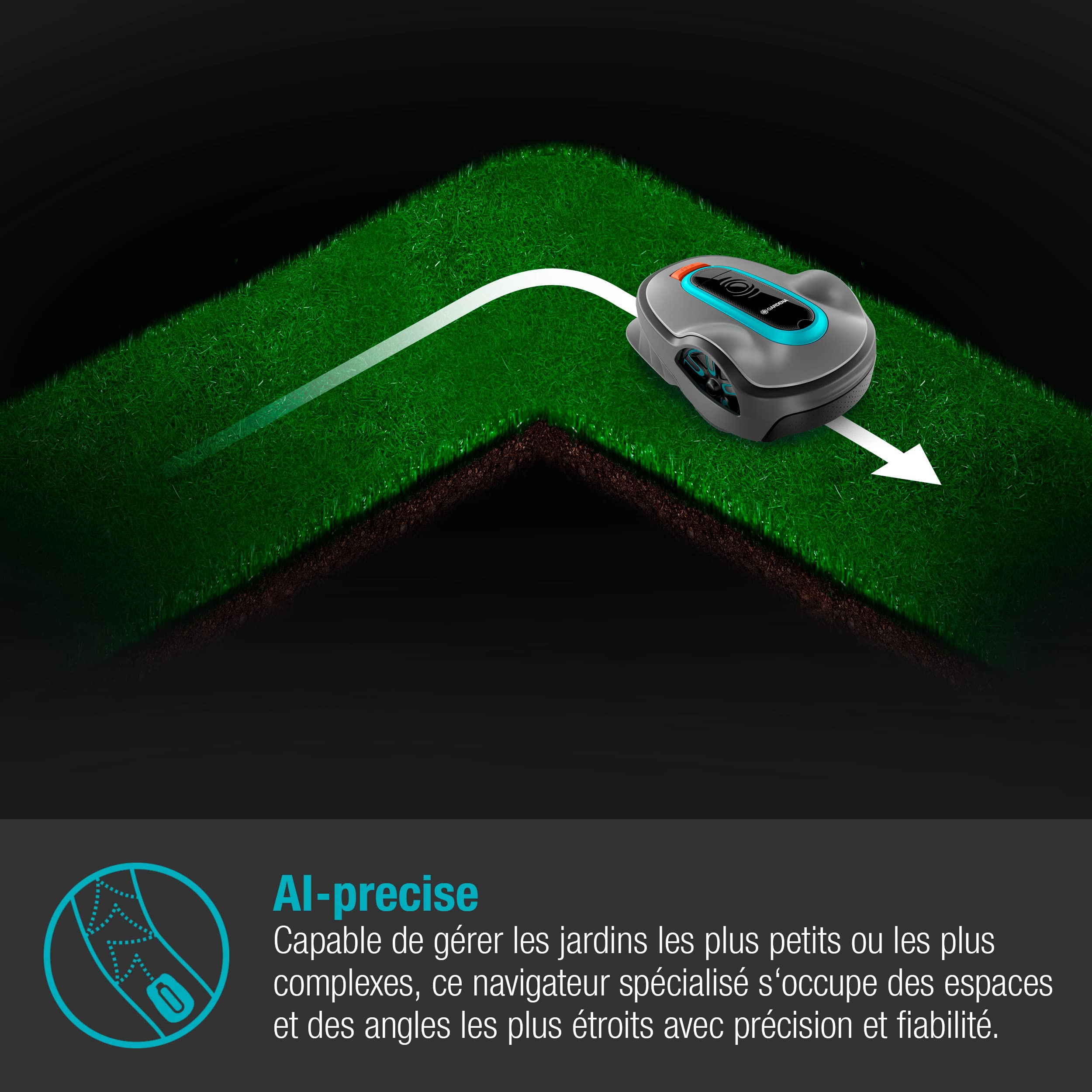 Gardena SILENO Life : Tondeuse Robot pour Surface de jusqu'à 1250 m², Fonction Easy-Passage, pentes jusqu'à 35%, Silencieux, Version FR/NL (15103-26)