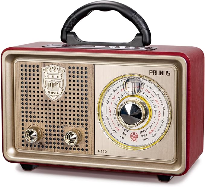 PRUNUS J110 AM/FM/SW Kofferradio Retro Radio mit Bluetooth, Nostalgie