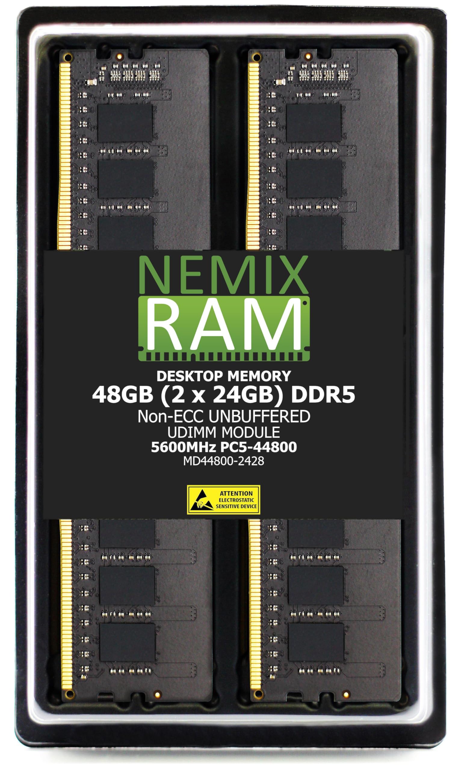 Amazon.co.jp: NEMIX RAM 48GB (2X24GB) DDR5 5600MHZ PC5-44800 1Rx8