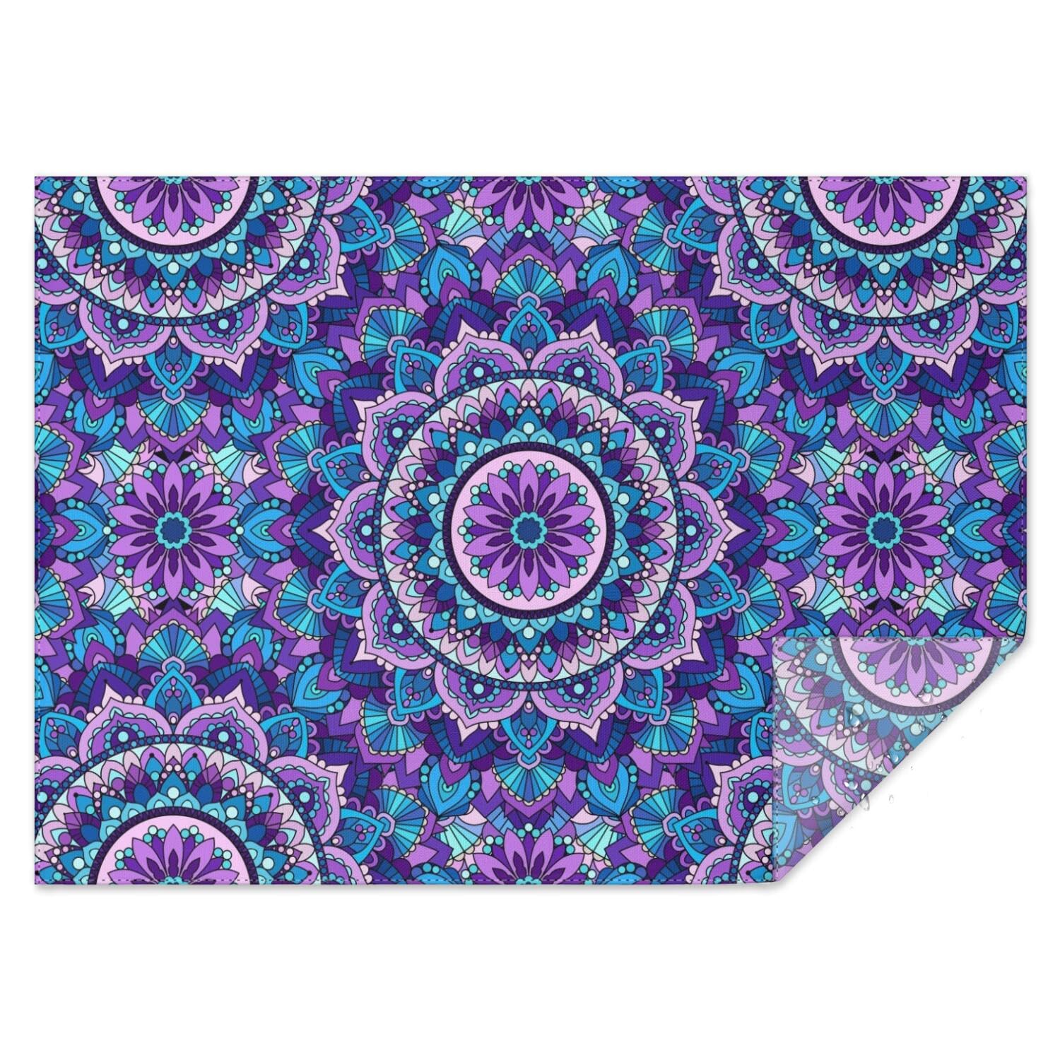 Aokoyi Mandala Tablecloth Boho 60X84 Inch, Bohemia Rectangle Table Cloth, Waterproof Washable Tablecloths For Party Picnic Dinner Kitchen Decor